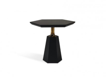 Stylish Black Hexagonal Side Table Living Room Coffee Table