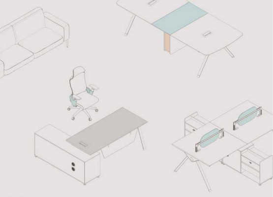 Corner desk modern office furniture luxury design office setup