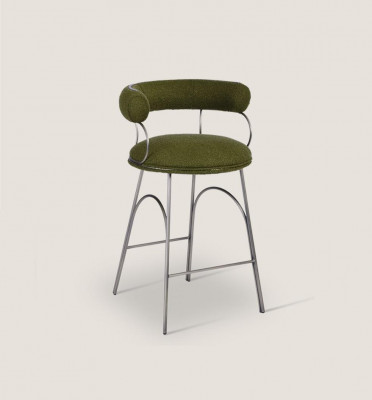 Olive green bar stool luxury armchair designer armchair upholstered furniture