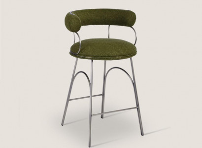 Olive green bar stool luxury armchair designer armchair upholstered furniture