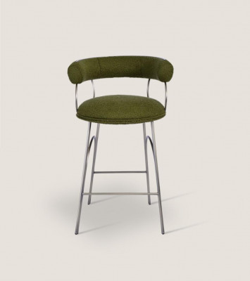 Olive green bar stool luxury armchair designer armchair upholstered furniture