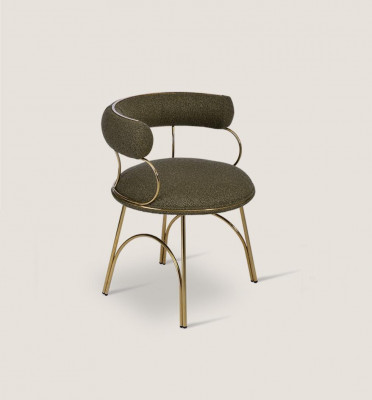 Designer green dining chair luxury single seater modern dining room furniture