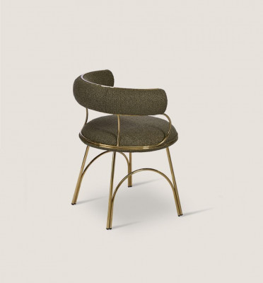 Designer green dining chair luxury single seater modern dining room furniture