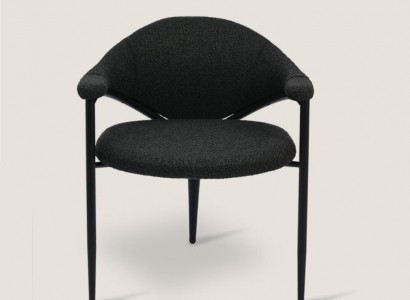 Black Designer Chair Luxury Dining Room Single-seater Modern Furnishing