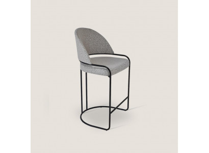 Gray bar stool with stainless steel legs dining chair high design chairs