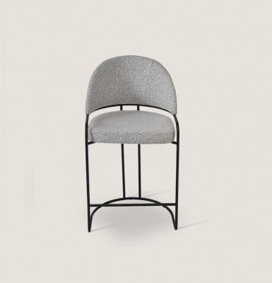 Gray bar stool with stainless steel legs dining chair high design chairs