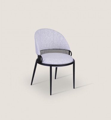 White dining chair luxury chairs upholstered single-seater textile style furniture