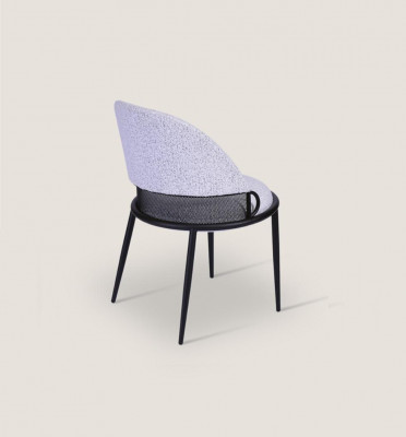 White dining chair luxury chairs upholstered single-seater textile style furniture