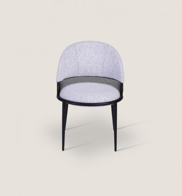 White dining chair luxury chairs upholstered single-seater textile style furniture