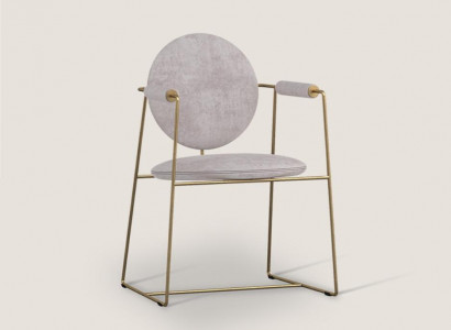 White luxury chair with armrests dining room furniture stainless steel frame style