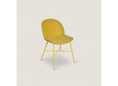 Yellow chair dining room sitter luxury designer textile chairs seat furniture