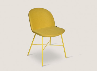 Yellow chair dining room sitter luxury designer textile chairs seat furniture