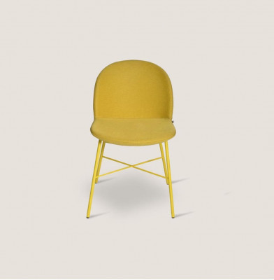 Yellow designer dining chair living room furniture armrest luxury chairs