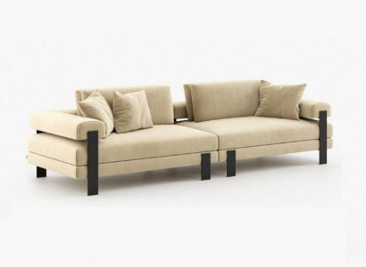 Designer sofa 2-seater modern couch upholstery beige sofas design sofa new