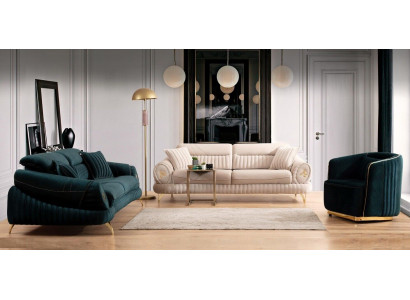 Living room upholstered furniture fabric sofa set 3+3+1 seater modern sofa