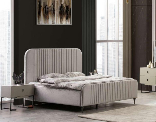 Bed 2x Nightstands Bedroom Set Design Modern Luxury Set 5-piece.