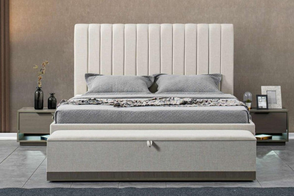 Luxury bedroom furniture bed 2x nightstand set beds hotel furniture new 3-piece set.