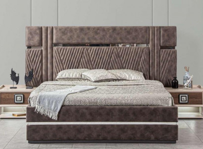 Bed with 2x nightstands, 3-piece bedroom sets, modern luxury beds design