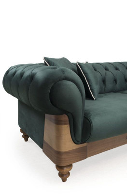 Modern Two-Tone Chesterfield Sofa Set 3+3+1 Seater Luxury Furniture