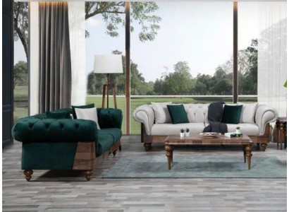Modern Chesterfield Sofa Set 3+3 Seater Luxury Living Room Couch