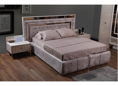 Mole's bedroom set designer furniture double bed bedside tables wooden furniture