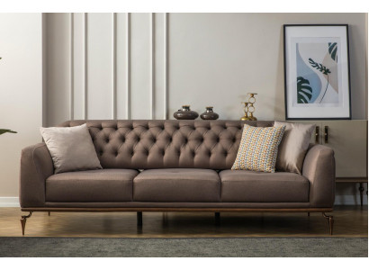Three-seater sofa couch designer furniture living room modern seating new