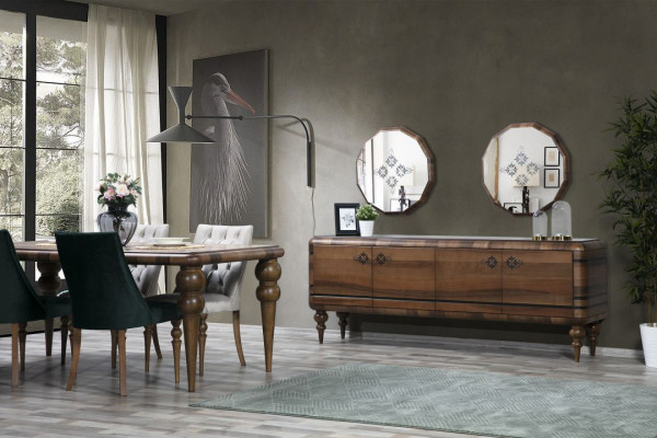 Classic brown sideboard designer luxury wood furniture dresser furniture