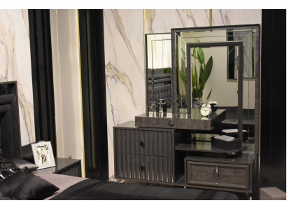 Black vanity luxury wood console designer bedroom furniture