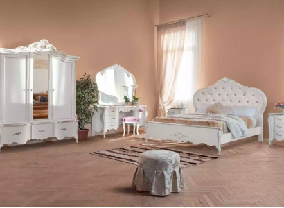 Complete Bedroom Furniture Set White Classic Furniture Set 8-piece new