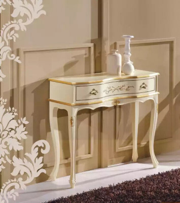 Classic White Console Table, Wooden Furniture, Bedroom Design