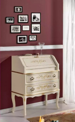 Classic elegant luxurious new dresser in white wood available for order