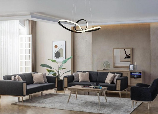 3-seater sofa high-quality design modern textile sofa living room