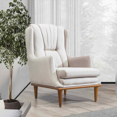 High-quality Armchair Modern white luxury armchair for living room New
