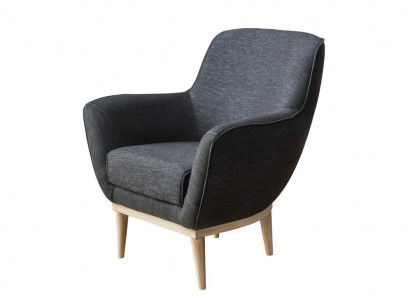 Gray Exclusive Textile Armchair Upholstered Furniture Single-Seater Living Room