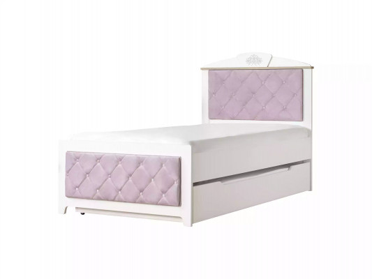 Chesterfield Function Bed Extendable Children's Bed Bed 100 Wood Pink