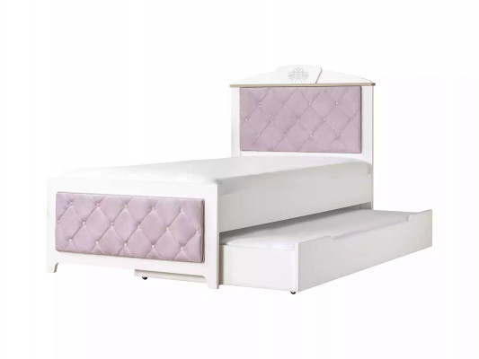 Chesterfield Function Bed Extendable Children's Bed Bed 100 Wood Pink