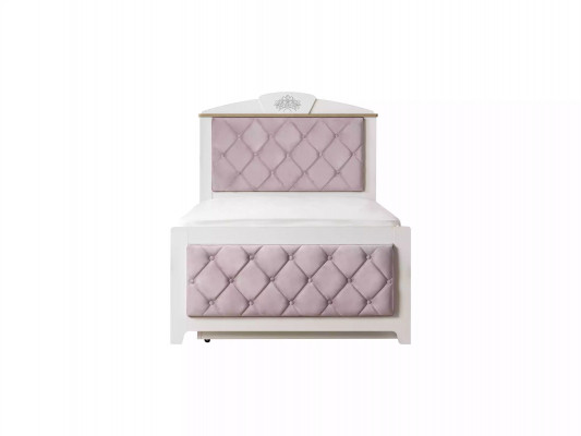 Chesterfield Function Bed Extendable Children's Bed Bed 100 Wood Pink
