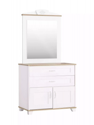 Dresser set with mirror wardrobe wood white dresser design