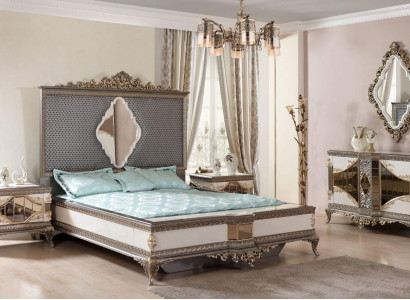 Classic bedroom suite high-quality set double bed dresser sofa