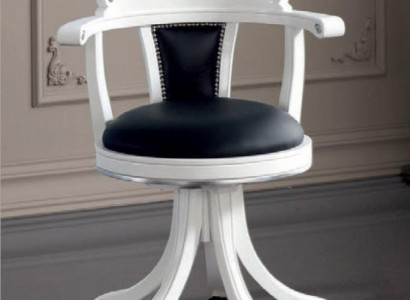 Office chair wood executive chair Chesterfield Italian furniture black swivel new
