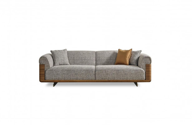 Couch set Sofa set Complete upholstered sofa Brown fabric Fabric sofa