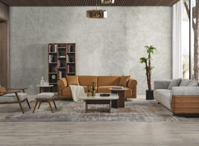 Upholstered sofa set complete brown fabric fabric sofa