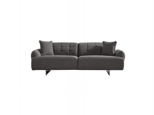 Three-seater sofa 3-seater upholstered sofa gray fabric polyester couch modern new