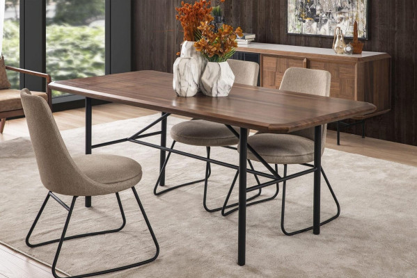 Dining room table dining table table dining nook dining room 205 cm wood brown