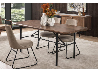 Dining room table dining table table dining nook dining room 205 cm wood brown
