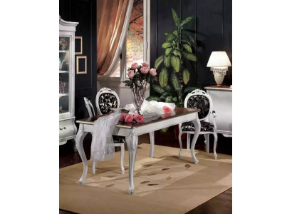 Design dining room wooden furniture 4x white chair table dining set 5-piece set