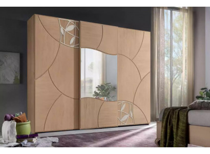 Wardrobe sliding doors bedroom closet wall wood mirror new