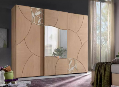 Wardrobe sliding doors bedroom closet wall wood mirror new