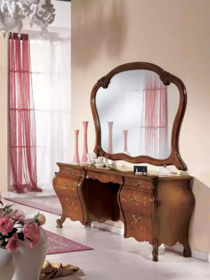 Makeup Vanity Set Mirror Bedroom Furniture Design 2-piece Set