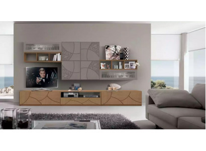 Design wall cabinet shelf living room wood cabinets wall shelves Italy new